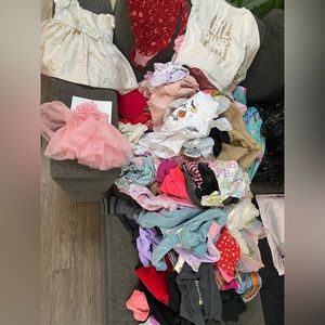 Baby girls clothes lot! Plus lots of cute baby headbands